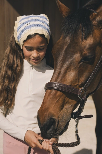 Dziewczęca koszula treningowa Kentucky Madrid z długim rękawem - beżowa