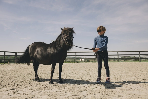 Chłopięce bryczesy z lejem kolanowym Kentucky Mexico City - granatowe