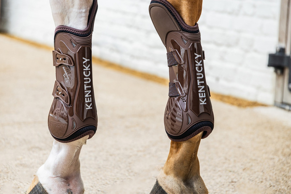 Kentucky Tendon Boots Elastic Knee Protection na przednie nogi - brązowe
