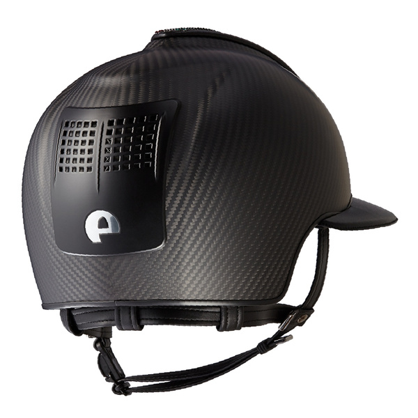 Kask KEP Carbon Helmet E-Light Matt Black / 3 Black Leather Inserts Swarovski Italian Flag - Black