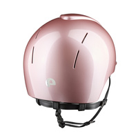 Kask KEP Smart Polish Nova Pink - pudrowy róż z czarnymi paskami
