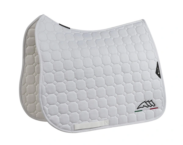 Komplet czaprak + nauszniki Equiline EQflaggy - biały