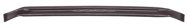 Prosty naczółek z przeszyciami Equiline BB0417 - brązowy