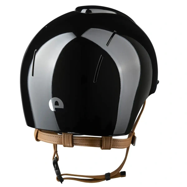 Kask KEP Smart NOVA Polish - czarny z brązowymi paskami
