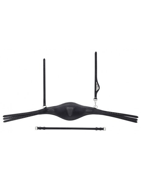 Szeroki nagłówek munsztukowy Equiline HP0413 - czarny