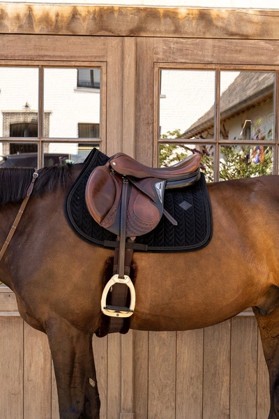 Kentucky czaprak Velvet Mini Pearls - czarny