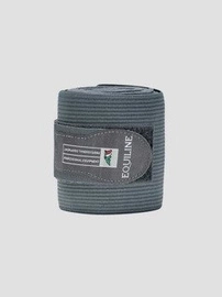 Bandaże treningowe elastyczno-polarowe Equiline - szare
