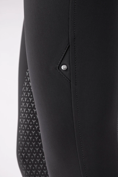 Damskie bryczesy Equiline Ceriek z pełnym lejem X-Grip - czarne