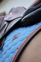 Kentucky czaprak Onion Quilt Neon Leather - niebieski