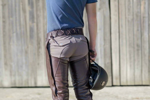 Czapsy Leather Long Chaps Dy'on - brąz