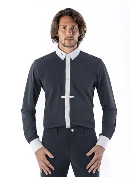 Męska koszula konkursowa z długim rękawem Ego7 - granatowa