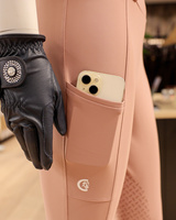 Damskie legginsy Kentucky Classic z kolanowym lejem - pudrowy róż