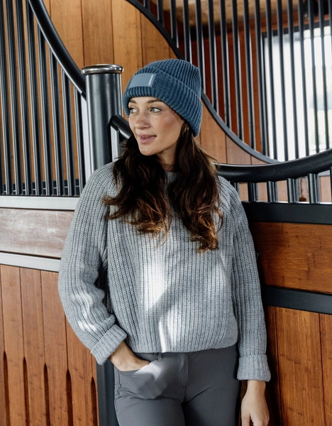 Czapka zimowa Kentucky Rubber Logo - błękitna