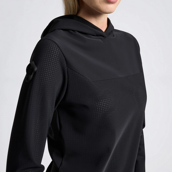 Techniczna bluza Cavalleria Toscana Crew Neck Hoodie - czarna