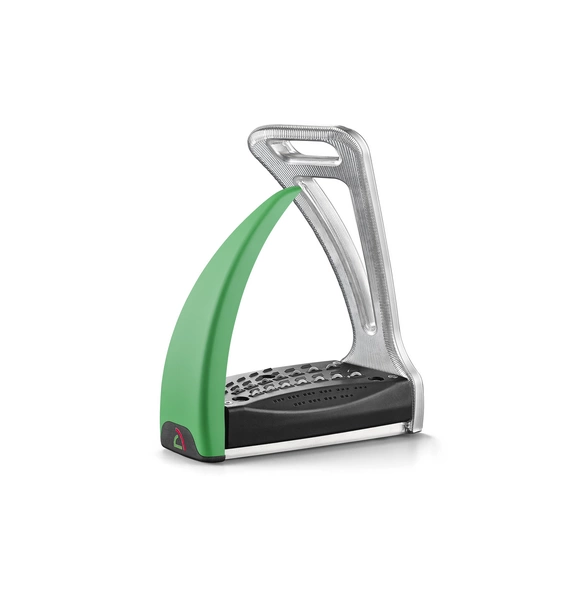 Strzemiona Safe Riding S2 srebrne z zieloną nakładką