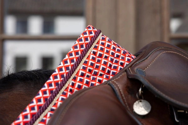 Kentucky czaprak Velvet Printing - fiolet / czerwień