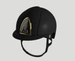 Kask KEP Cromo 2.0 Matt with Chrome Mirrors and Crystals - czarny z czarnymi paskami