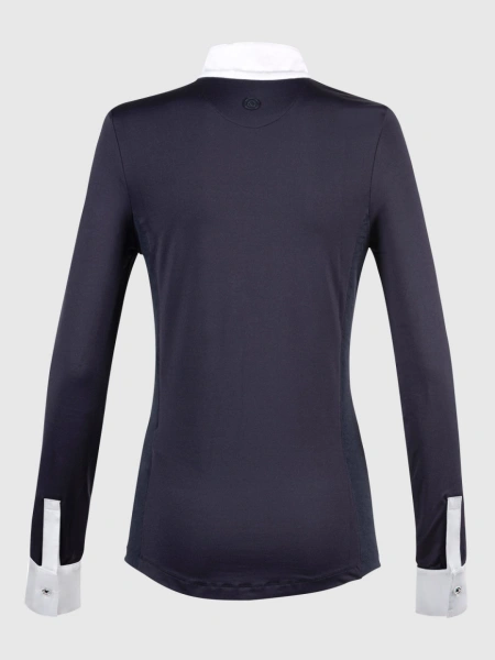 Damska koszula konkursowa z długim rękawem Dreda Eqode by Equiline - granatowa