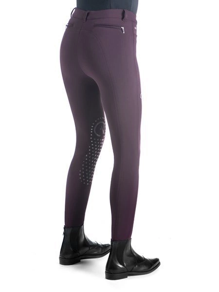 Damskie bryczesy Ego7 EJ z kolanowym lejem - bordowe