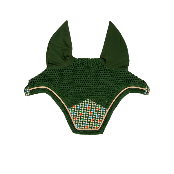 Nauszniki Kentucky Wellington Velvet Pied-de-Poule - ciemny zielony