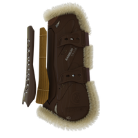  Kentucky Bamboo Vegan Sheepskin Tendon Boots Elastic na przednie nogi - brązowe 