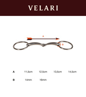 Velari wędzidło Snaffle Loose Ring Single Jointed Sweet Iron 14 mm