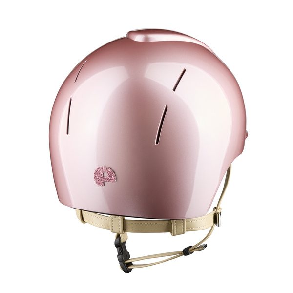 Kask KEP Smart Polish Nova Pink - pudrowy róż z brązowymi paskami
