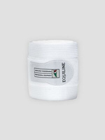 Bandaże treningowe elastyczno-polarowe Equiline - białe