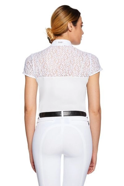 Damska koszula konkursowa z krótkim rękawem Ego7 Florentine MC - biała