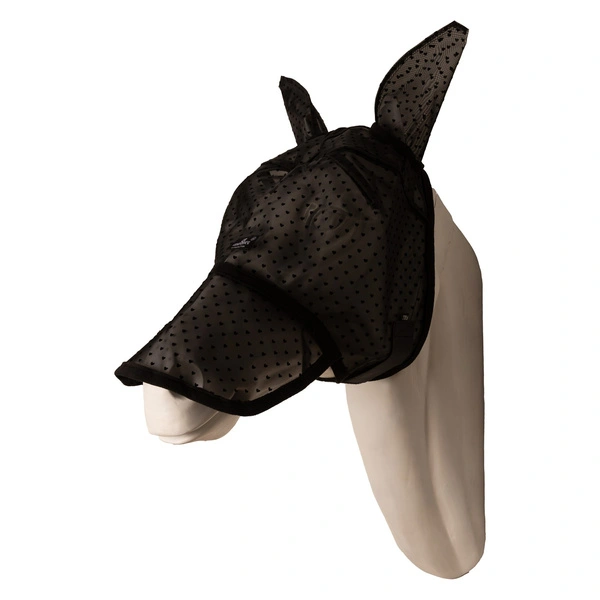 Kentucky Fly Mask Heart - maska na owady - czarna