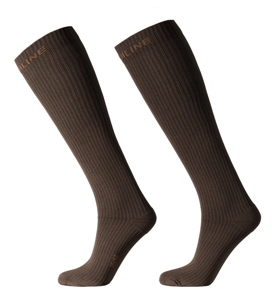 Skarpety Equiline Equerte Ribbed - brązowe