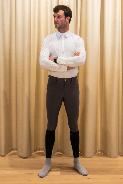 Męska koszula konkursowa z długim rękawem Kentucky Classic - biała