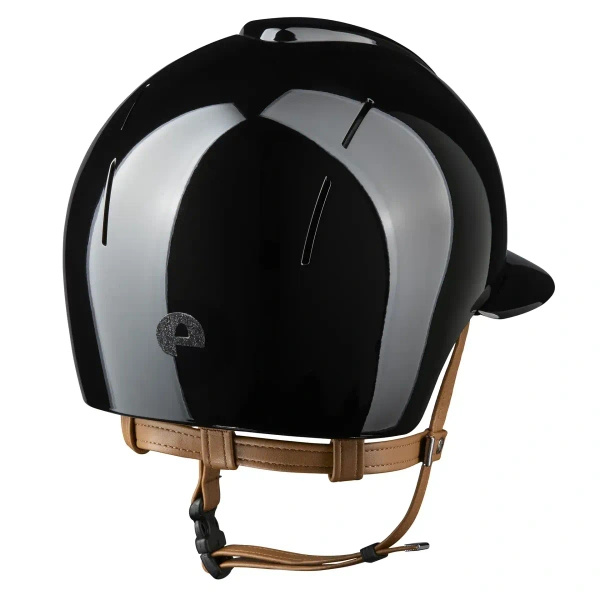 Kask KEP Smart NOVA POLO Polish Star Black - czarny z brązowymi paskami