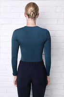 Koszulka treningowa Fleur de Lys Equestrian Rose - ciemna zieleń