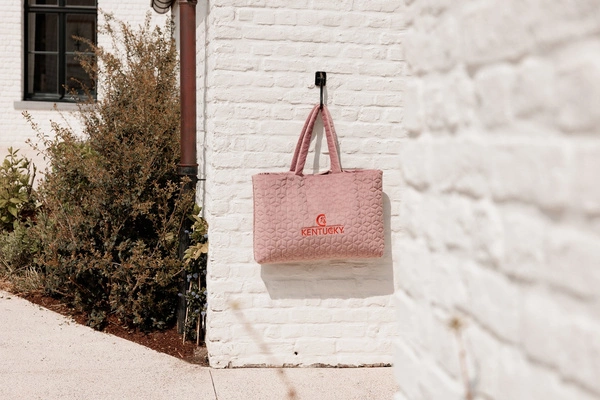 Kentucky torba Velvet Logo - pudrowy róż