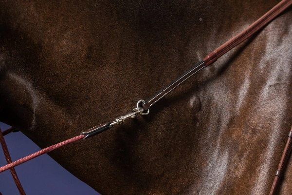 Gumowe wodze do Gogue 1/2" Dy'on Working - brązowe