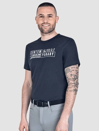 Męska koszulka Equiline Canutec - granatowa