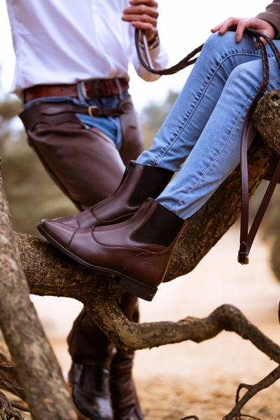 Sztyblety Dy'on Front Zipper - brązowe