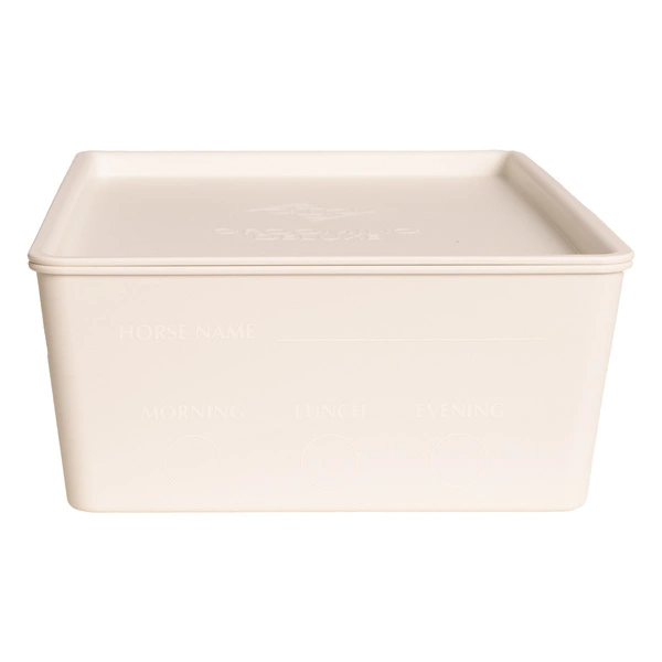 Pudełko na paszę z pokrywką 3,5 L Kentucky - białe