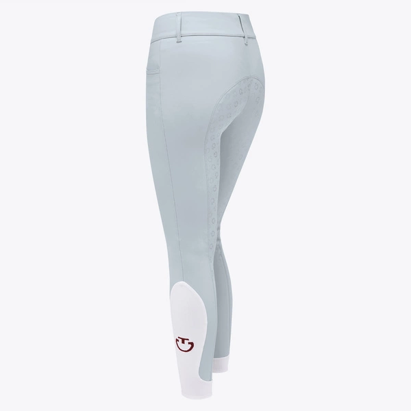 Bryczesy American Full Grip z wysokim stanem Cavalleria Toscana - błękitne