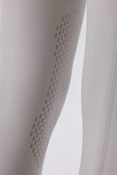 Damskie bryczesy Equiline Ash z kolanowym lejem X-Grip - beżowe