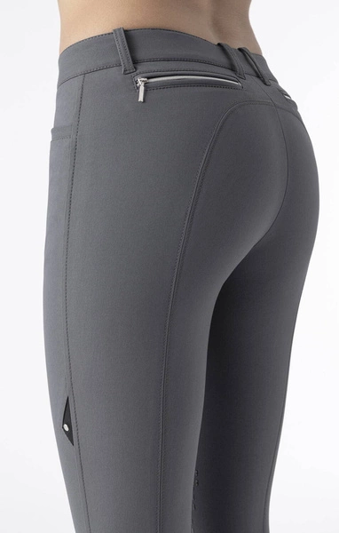 Damskie bryczesy Equiline Ash z lejem kolanowym - szare