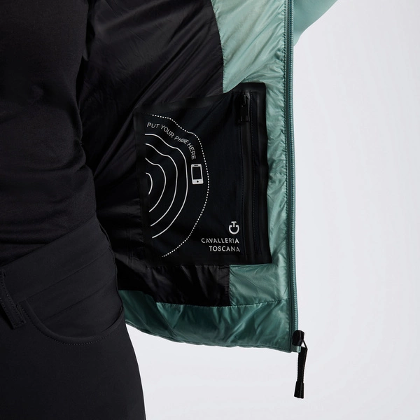 Lekka kurtka techniczna z puchowym wypełnieniem Cavalleria Toscana - miętowa