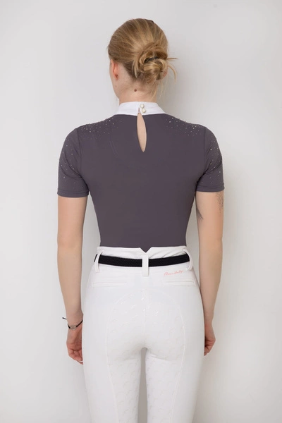 Koszula konkursowa Fleur de Lys Equestrian Holly Short - szara