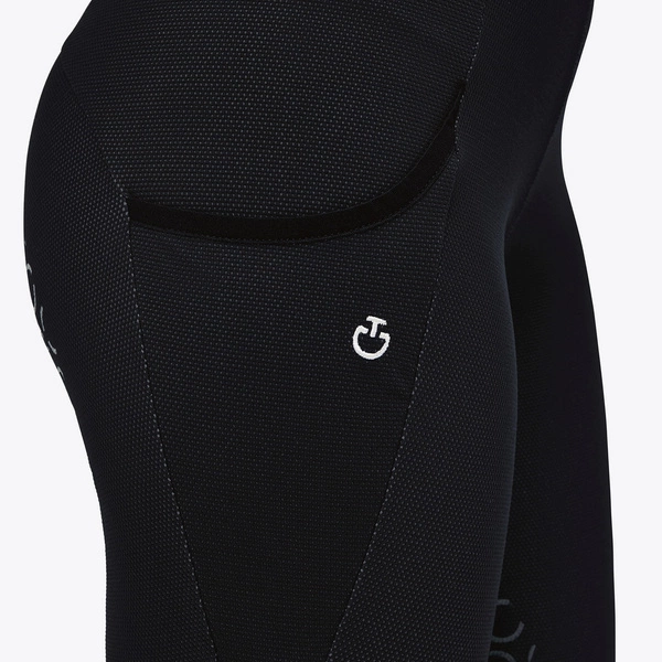 Legginsy Bonded Jersey Mesh Full Grip Cavalleria Toscana - czarne