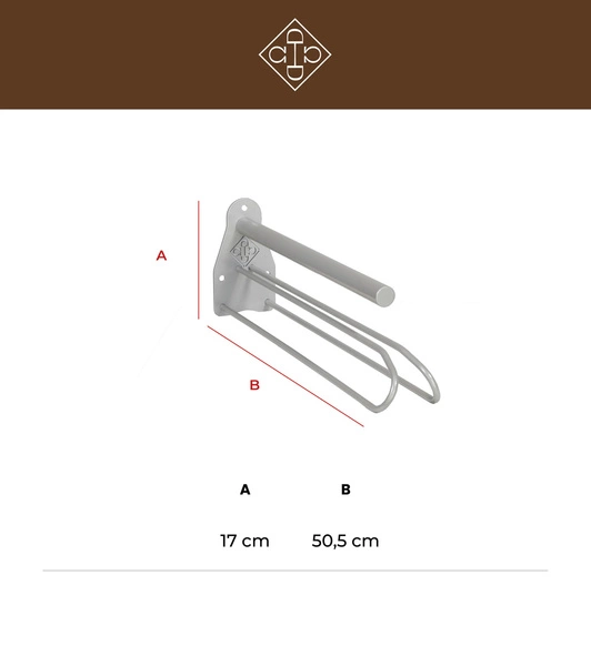 Wieszak na siodło Kentucky - srebrny