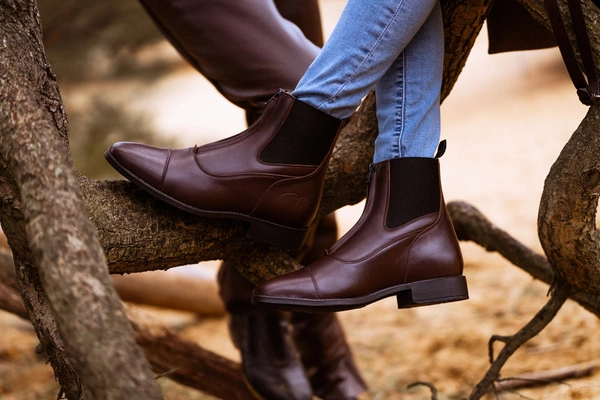 Sztyblety Dy'on Front Zipper - brązowe