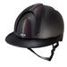 Kask KEP Carbon Helmet E-Light Matt Black / 3 Black Leather Inserts Swarovski Italian Flag  - Black