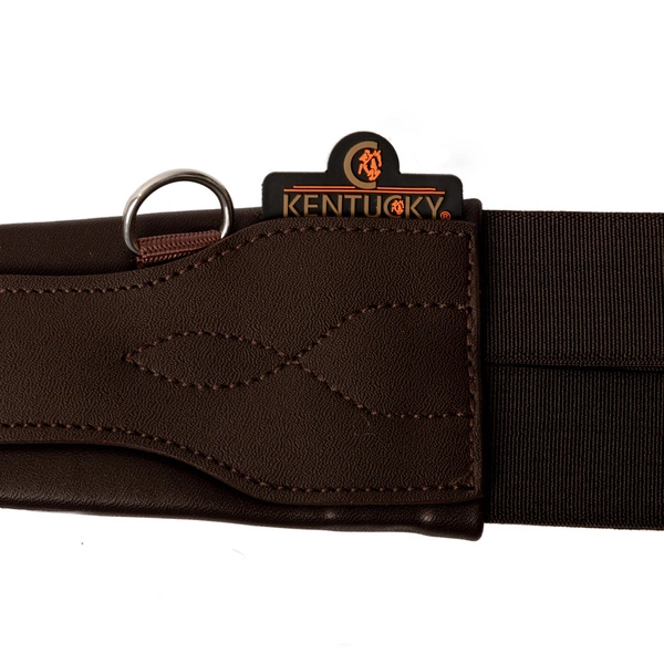 Kentucky anatomiczny popręg Anatomic Stud Girth z fartuchem - brązowy