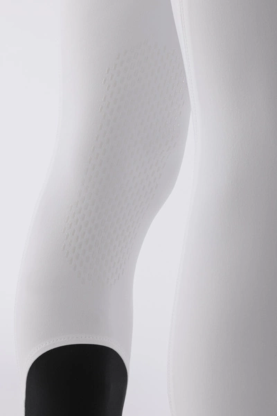 Męskie bryczesy Equiline Willow lej kolanowy X-Grip - białe